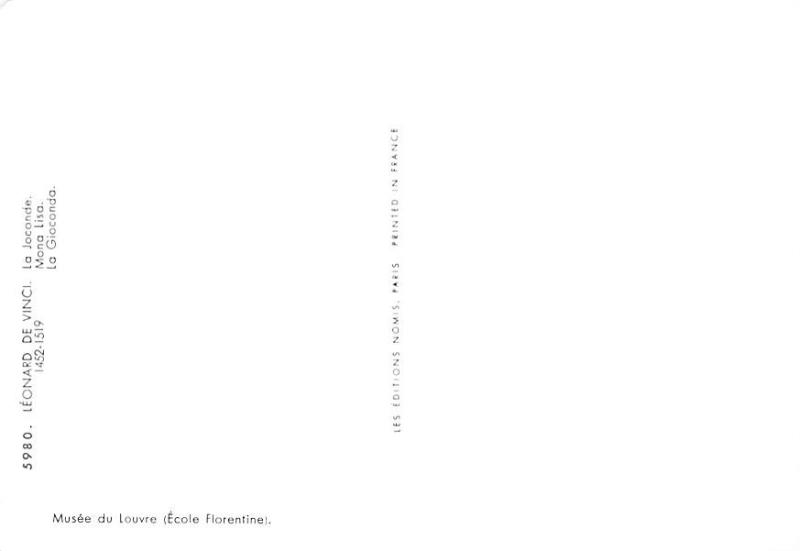 Leonard De Vinci - Mona Lisa