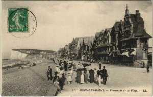 CPA MERS-les-BAINS Promenade de la Plage (18109)