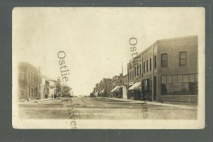 Dawson MINNESOTA RPPC c1910 MAIN STREET nr Montevideo Madison Boyd Clarkfield