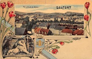 Belfort France Birds Eye View Vintage Postcard AA70393