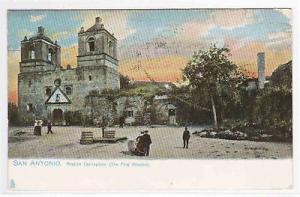 Mission Conception San Antonio Texas Tuck postcard