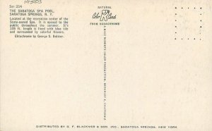 New York Saratoga Springs 1950s Spa Pool 1950s Roberts Postcard 22-9878