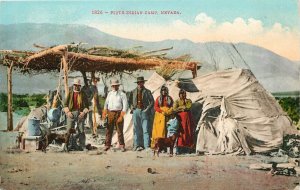 Postcard 1910 Nevada Piute Indian Camp Mitchell 24-138