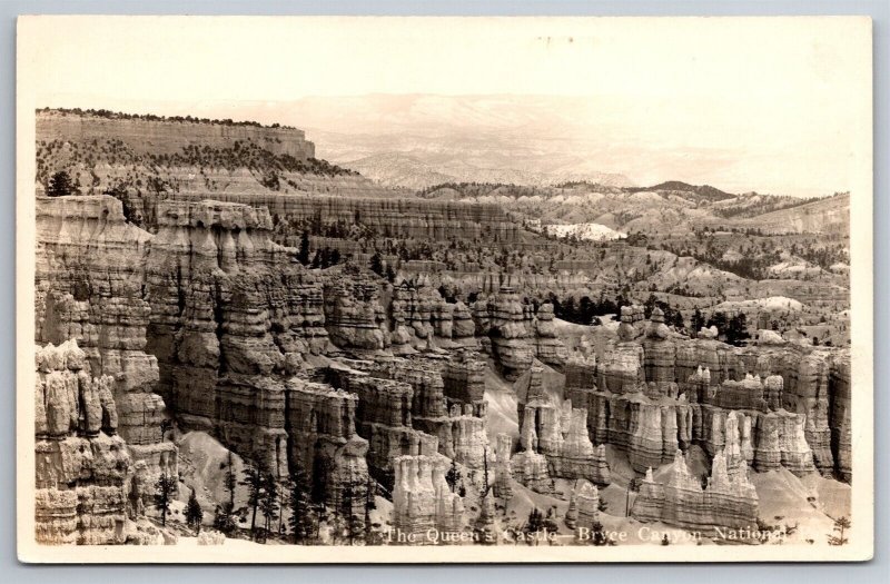 RPPC Bryce Nat'l Park The Queen's Castle Utah C1925 Postcard M26