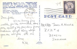 Greetings from, Iowa Postcard