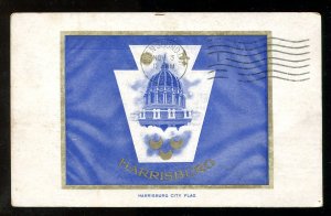 dc247 - HARRISBURG Pa 1908 City Flag, Capitol