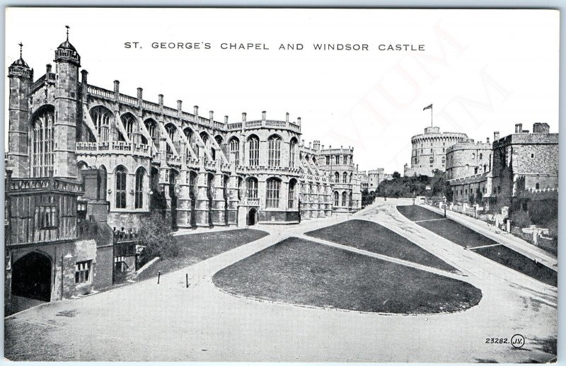 c1910s Windsor, England St Georges Chapel Castle Gothic Architecture Royal A353