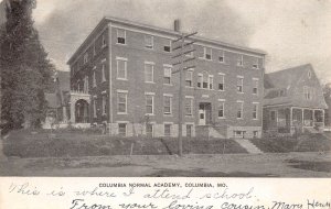 Columbia Missouri Columbia Normal Academy, Undivided Back Vintage Postcard U8731