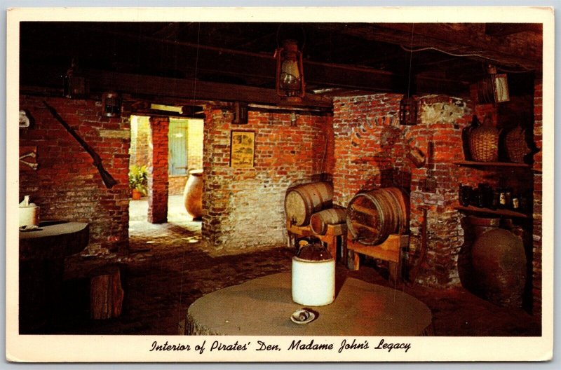 Vtg New Orleans Louisiana Interior Pirates Den Madame John's Legacy Postcard