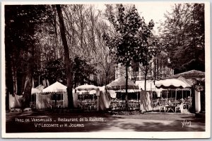 Parc De Versailles - Restaurant de la Flottille France Real Photo RPPC Postcard