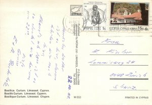 Postcard Cyprus Basilica Limassol Curium