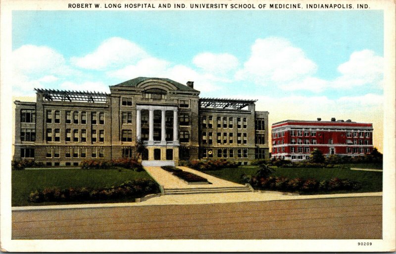 Vtg Robert W Long Hospital & Indiana University School of Medicine IN Postcard