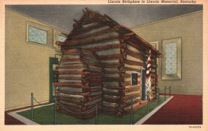 Vintage Postcard Abraham Lincoln Birthplace Cabin Memorial Hodgenville Kentucky