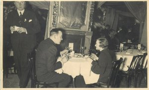 Germany Munich restaurant waiter 1936 photo postcard 