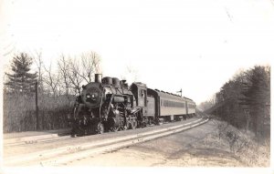 Newton Highlands Massachusetts B and A Local Engine Real Photo Postcard AA50385