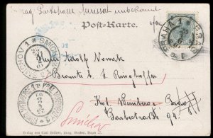 Austria Germany KH Wolf 1898 Nationalist Political Card Anti Semitic USED 97557