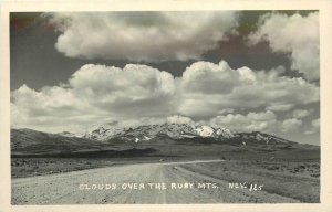 Postcard RPPC 1940s Nevada Clouds over Ruby Mountains 24-5773