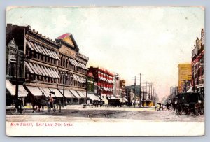 K8/ Salt Lake City Utah Postcard c1910 Main Street Stores Delivery 61