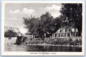 Montmagny Inn And Bridge Montmagny Quebec Canada UNP WB Postcard M5