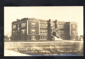 RPPC BLACKWELL OKLAHOMA BLACKWELL HIGH SCHOOL REAL PHOTO POSTCARD OKLA.