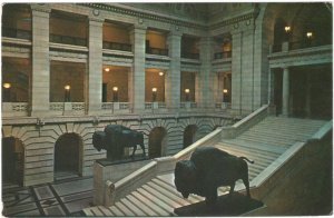 The Grand Staircase, Legislative Building, Winnipeg MB, Vintage Chrome Postcard