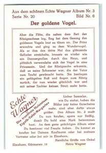Prince Finds Golden Bird is Lost Sister, Echte Wagner German Trade Card *VT31T