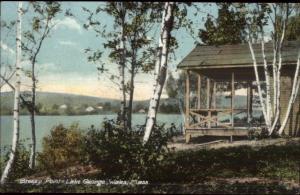 Wales MA Breezy Point Lake George c1910 Postcard