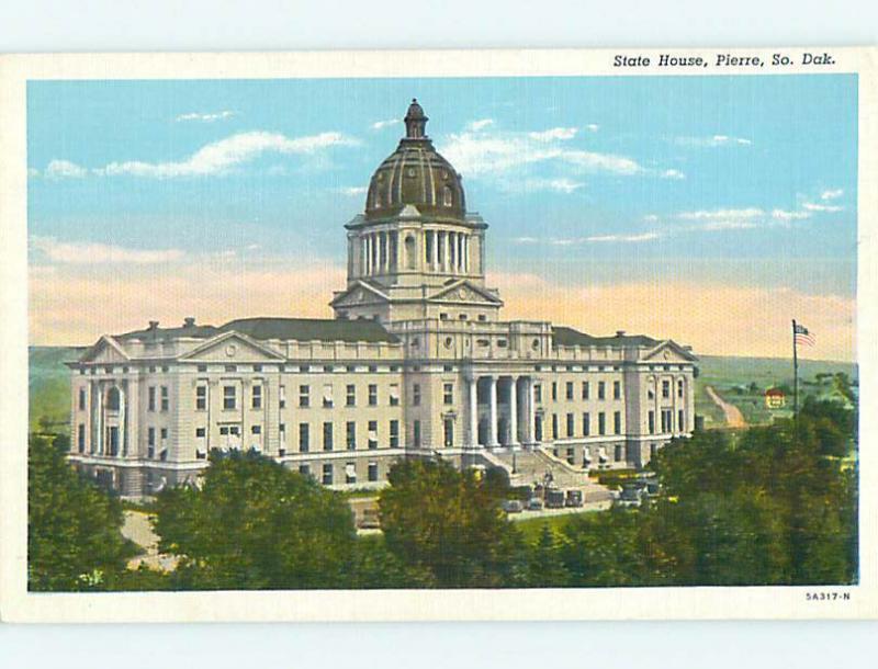 Unused W-Border STATE HOUSE BUILDING Pierre South Dakota SD p0153