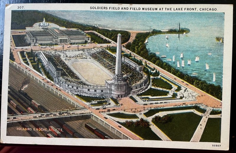 Vintage Postcard 1914 Soldiers Field, Field Museum, Chicago, Illinois (IL)
