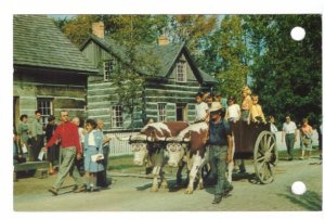 Ox Cart, Upper Canada Village, Morrisburg ON, Vintage 1964 Chrome Postcard #2