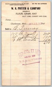 1918  Charlemont  Massachusetts  W. N. Potter & Company  Receipt   Document