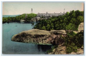 1940 Scenic View Lake Minnewaska Ulster County New York NY Hand-Colored Postcard