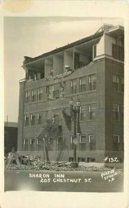 California Disaster Sharon Inn Earthquake Damage Long Beach 1933 Postcard 2796