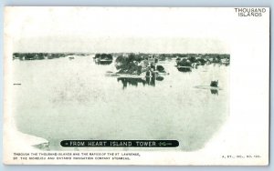 Thousand Islands New York NY Postcard From Heart Island Tower 1900 PMC Vintage