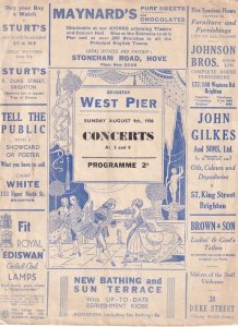 Hughie Green & BBC Gang Brighton Musical Antique Theatre Programme