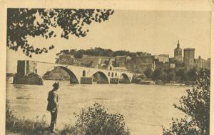 Le Pont St-Benezet et le Rhone, 1929 used Postcard CPA 
