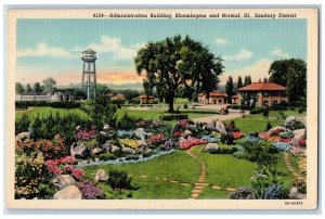 Administration Building Bloomington And Normal IL, Sanitary District Postcard