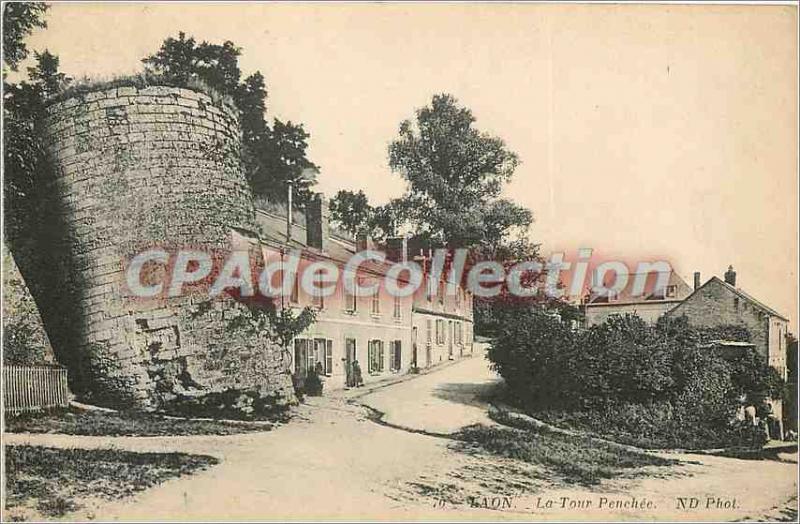 Old Postcard Laon La Tour Renchee