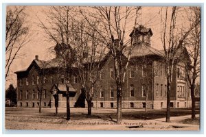 1908 Cleveland Avenue School Niagara Falls New York NY Posted Antique Postcard 