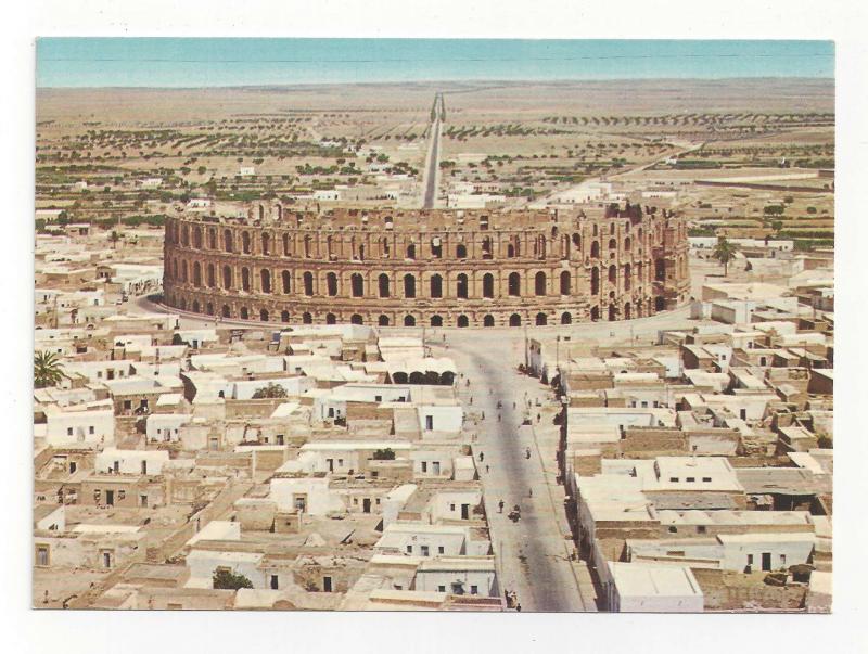 Tunisia El Djem Colosseum Roman Amphitheater Ruins Vtg Postcard 4X6