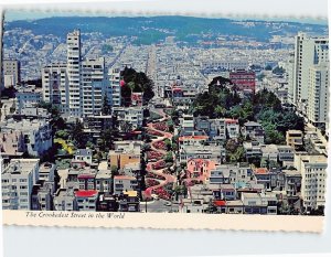 Postcard Lombard Street The Crookedest Street in the World San Francisco CA USA