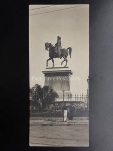 Egypt ALEXANDRIA Muhammad Ali Statue - Old RP Postcard