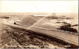 c1940s Road To Chamberlain South Dakota SD RPPC Photo Vintage Postcard KJ2