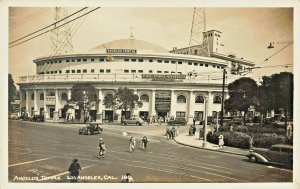 Los Angeles CA Angellus Temple Aimee Semple McPherson Taxi Old Cars RPPC