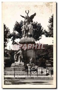 Postcard Old Aubagne on War Memorial