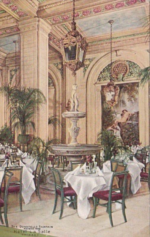 Illinois Chicago Hotel La Salle The Donatello Fountain In Rockwood Room