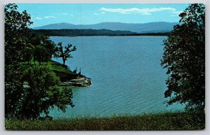 Orland Californa~Air View Black Butte Lake From Shore~Vintage Postcard