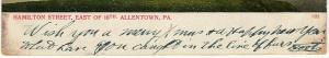 1907 Allentown PA Hamilton Street East of 16th St. Lehigh Co RARE UDB Postcard