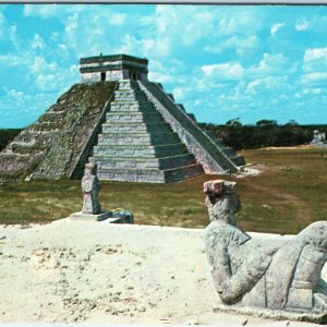 c1970s Yucatan Peninsula, Mexico El Castillo Mayan Pyramid Ruin Sculpture PC M22