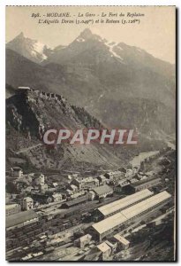 Old Postcard Modane Train Fort Replaton Aiguille Doran and Rake